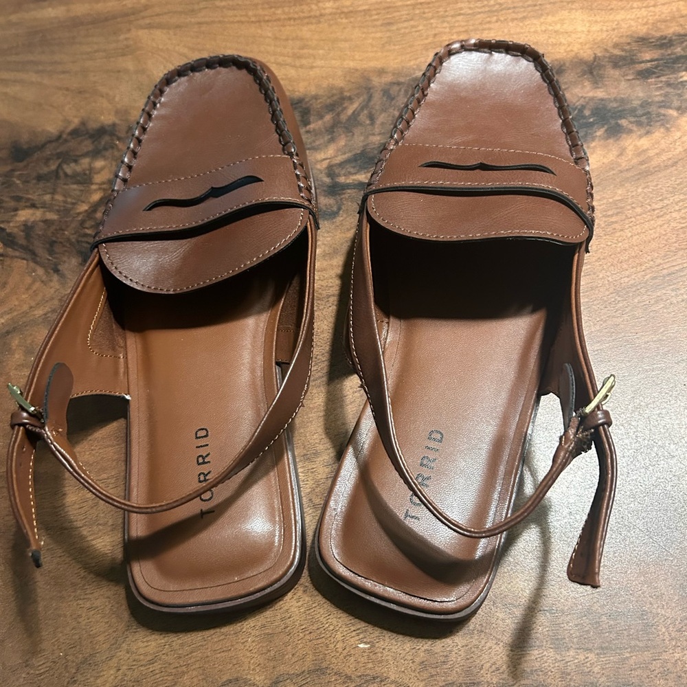 NEW Torrid Cognac Slingback Loafer - Picture 3 of 10